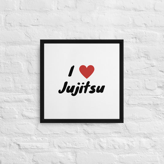 I love Jujitsu Framed canvas!